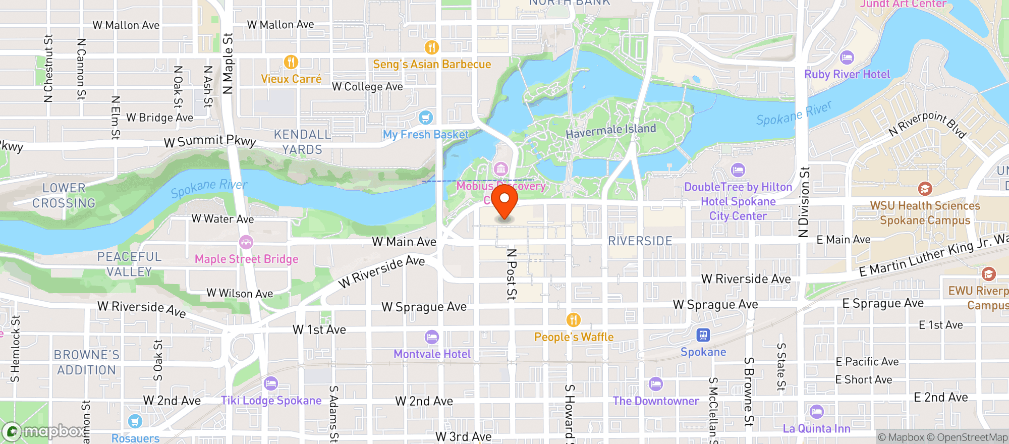 Map showing Williams Sonoma