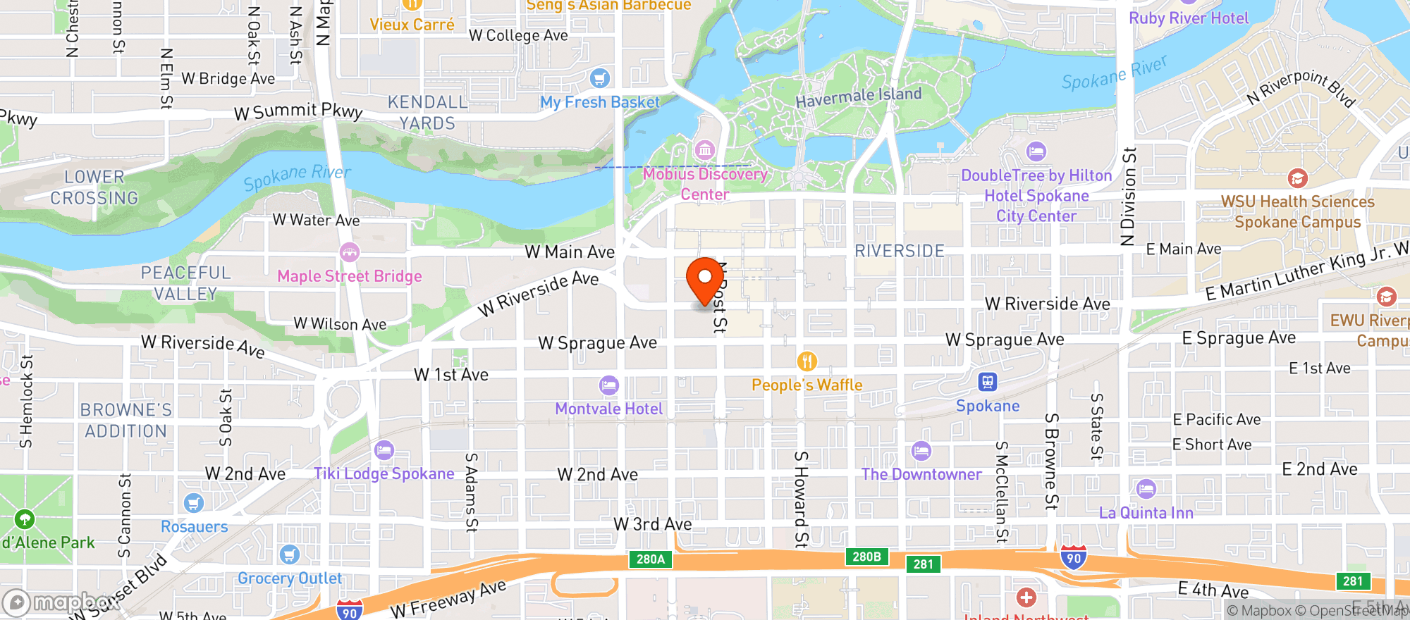Map showing 24 Taps
