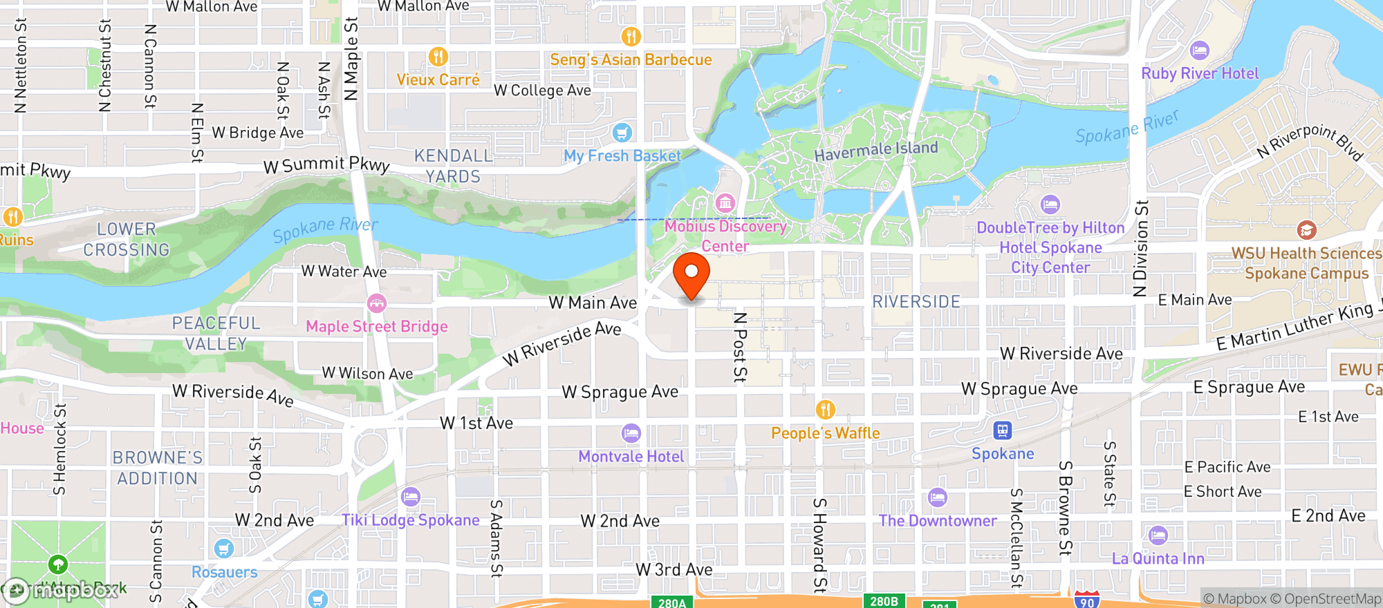 Map showing Nordstrom Cafe