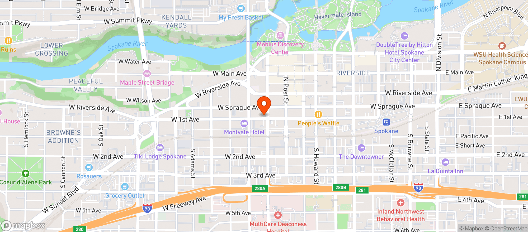 Map showing Knitting Factory
