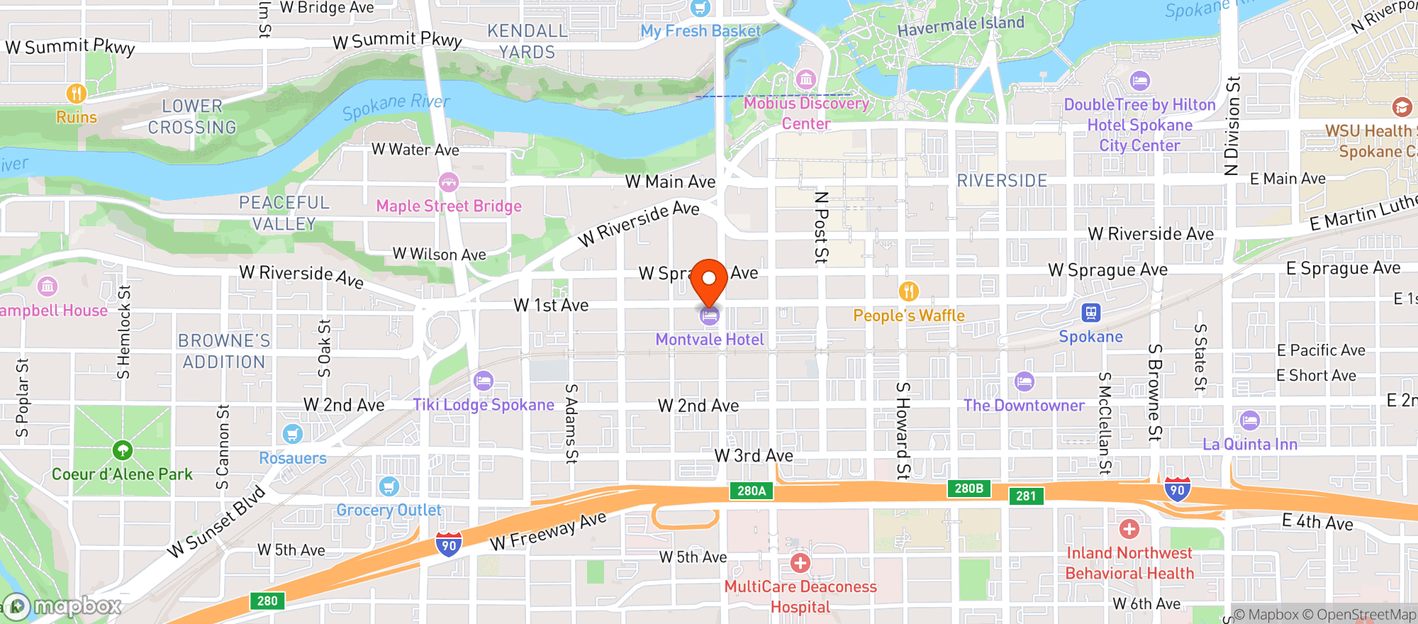 Map showing Scratch and Rain Lounge / Skewers