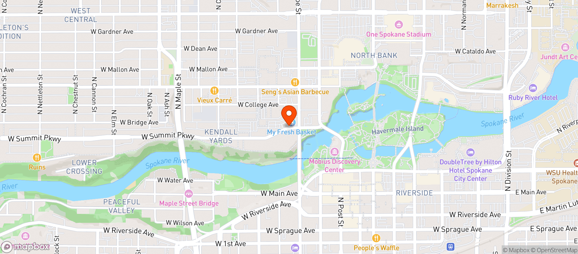 Map showing My Fresh Basket