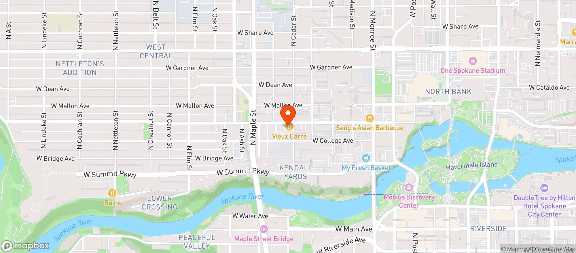Map showing Vieux Carre Nola Kitchen