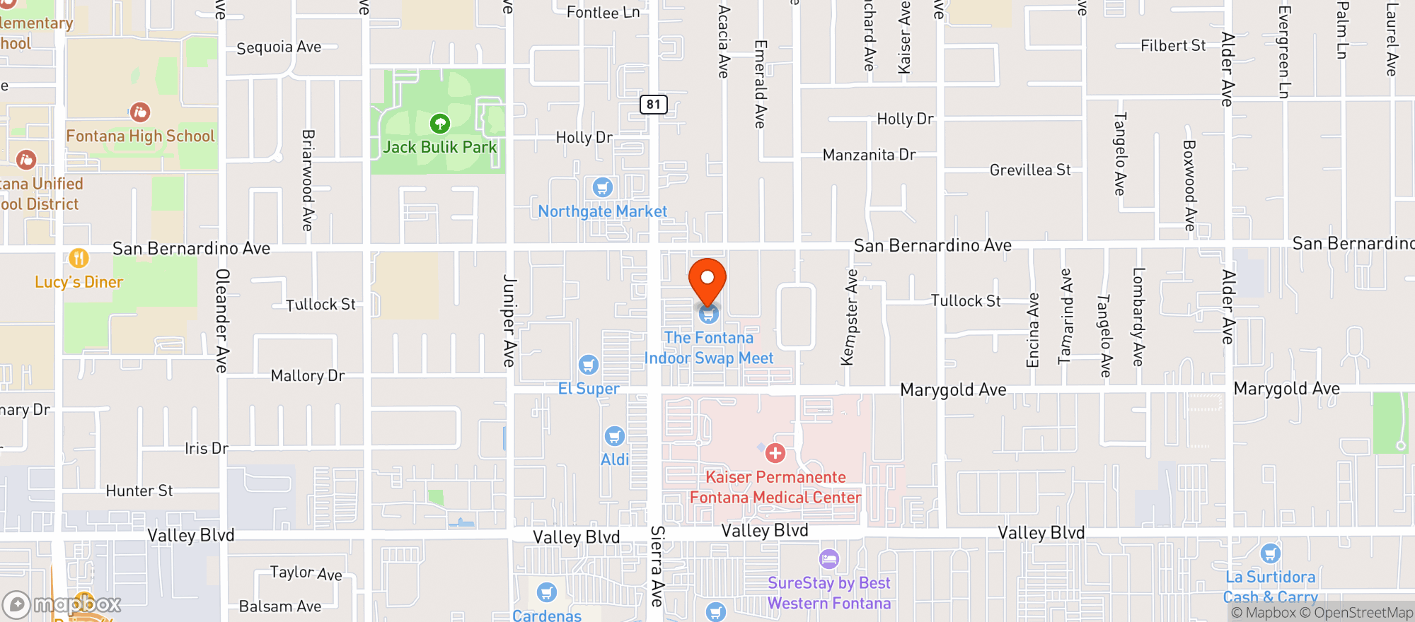 Map showing Big Chiefs Smoke