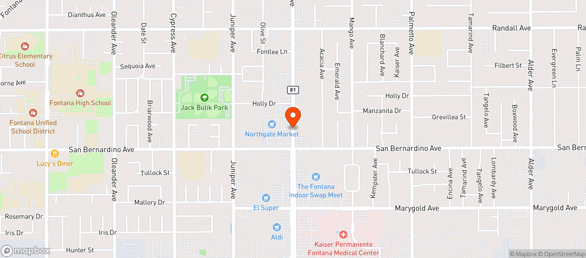 Map showing Gonzalez Northgate Market