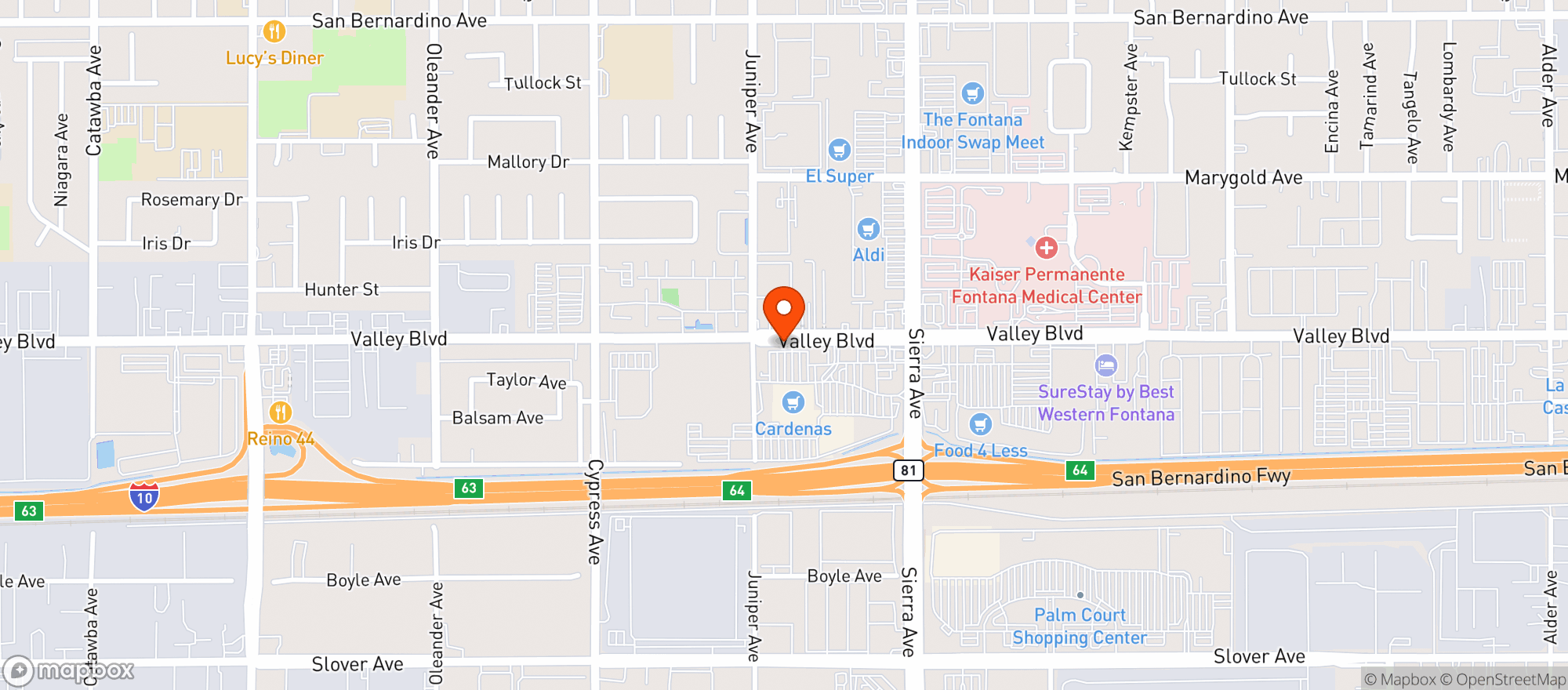 Map showing Cardenas Market