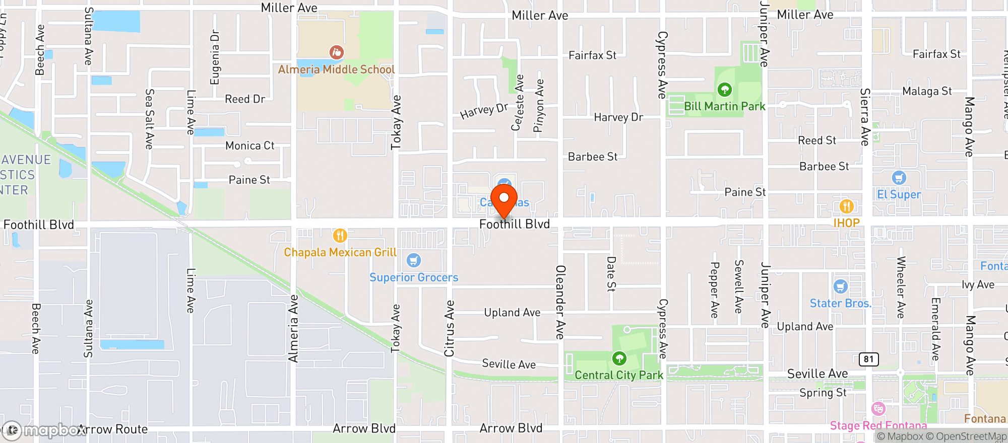 Map showing Cardenas Market