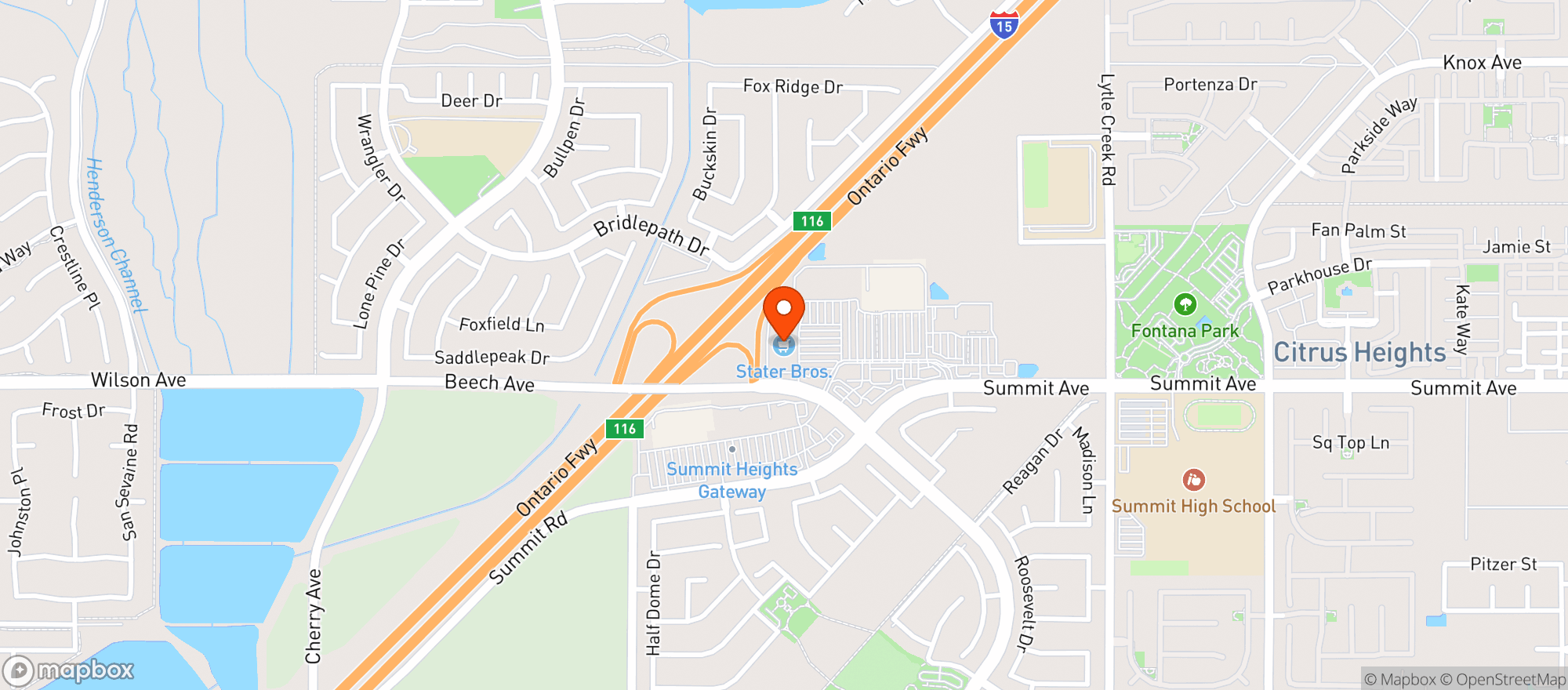 Map showing Stater Bros Markets #175