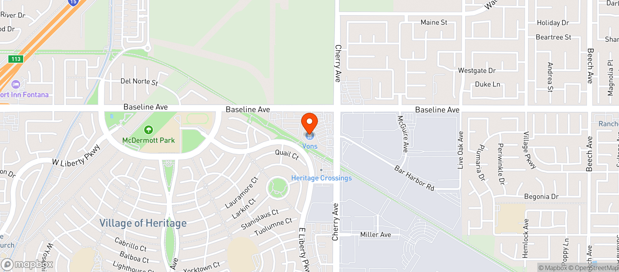 Map showing Vons #1742