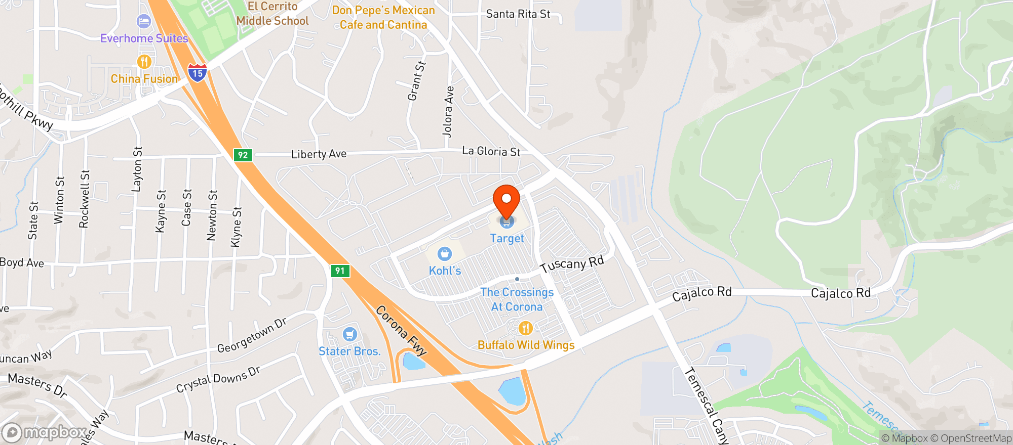 Map showing Target