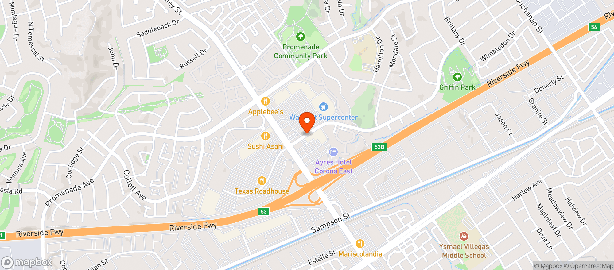 Map showing El Torito