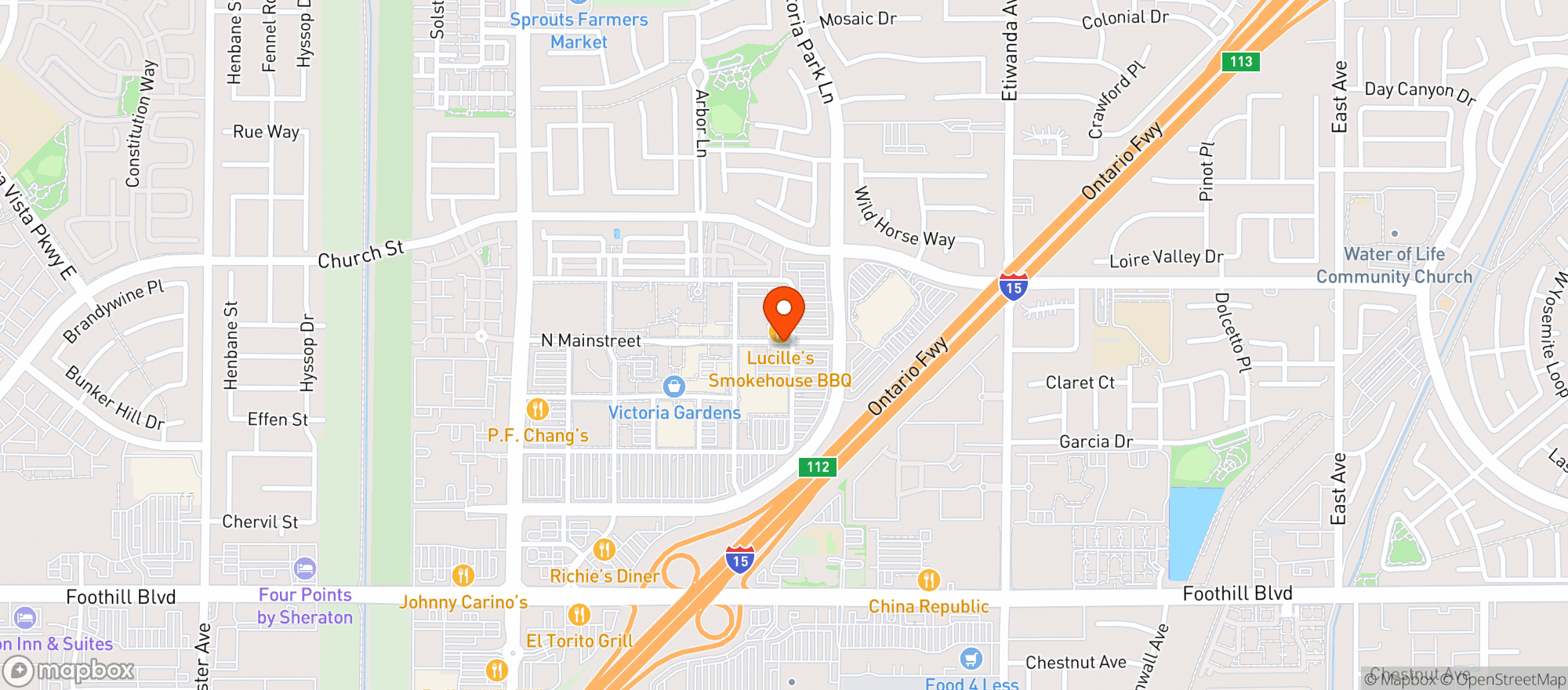 Map showing Punch Bowl Social