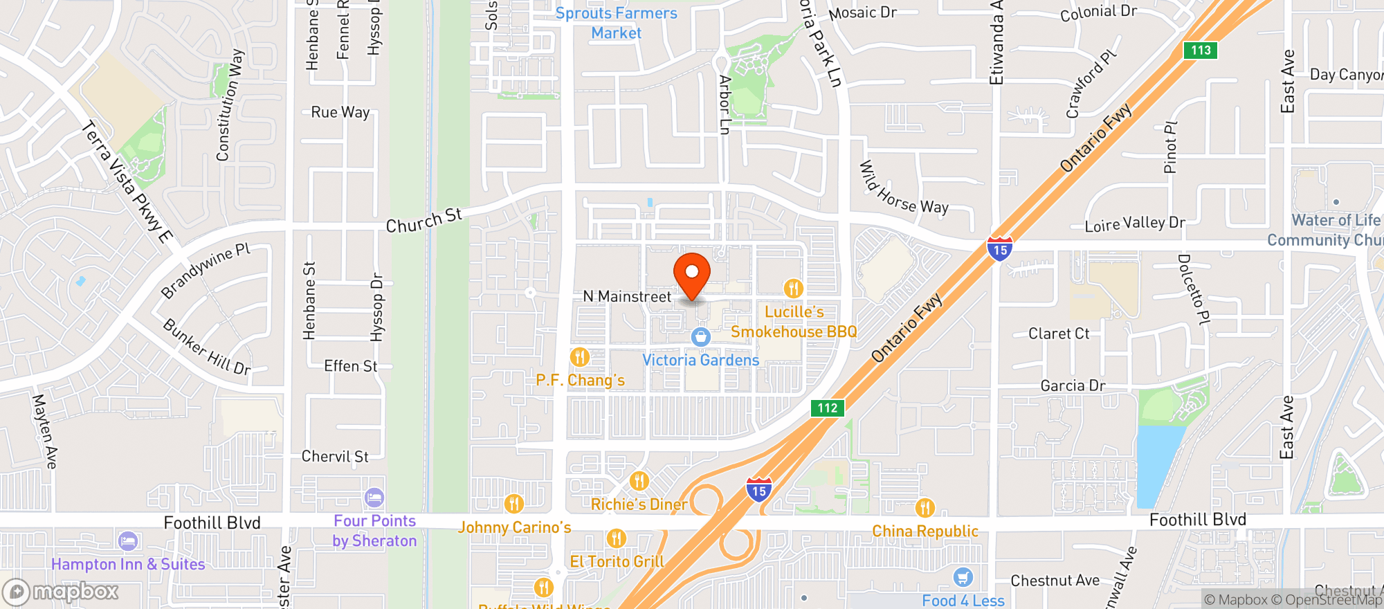 Map showing Yard House