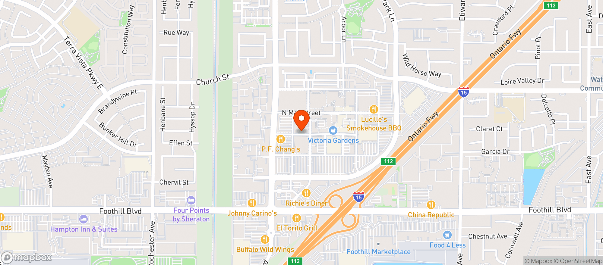 Map showing Brio Tuscan Grille