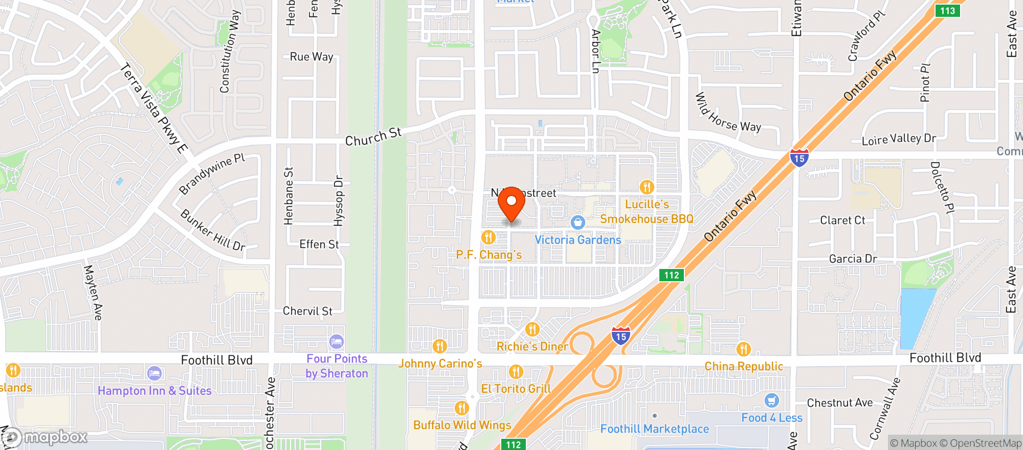 Map showing P F Changs China Bistro #9970