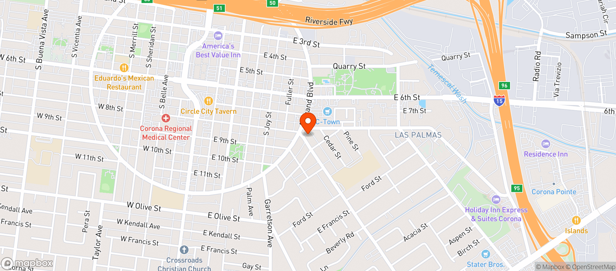 Map showing 7 Eleven #13967