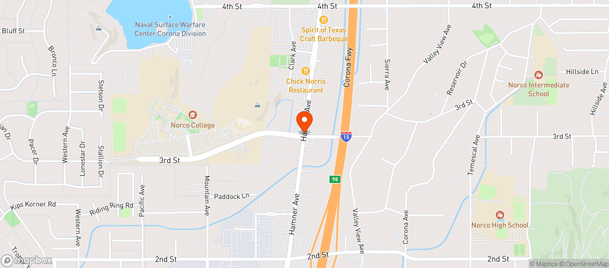 Map showing Silverlakes Sports Complex