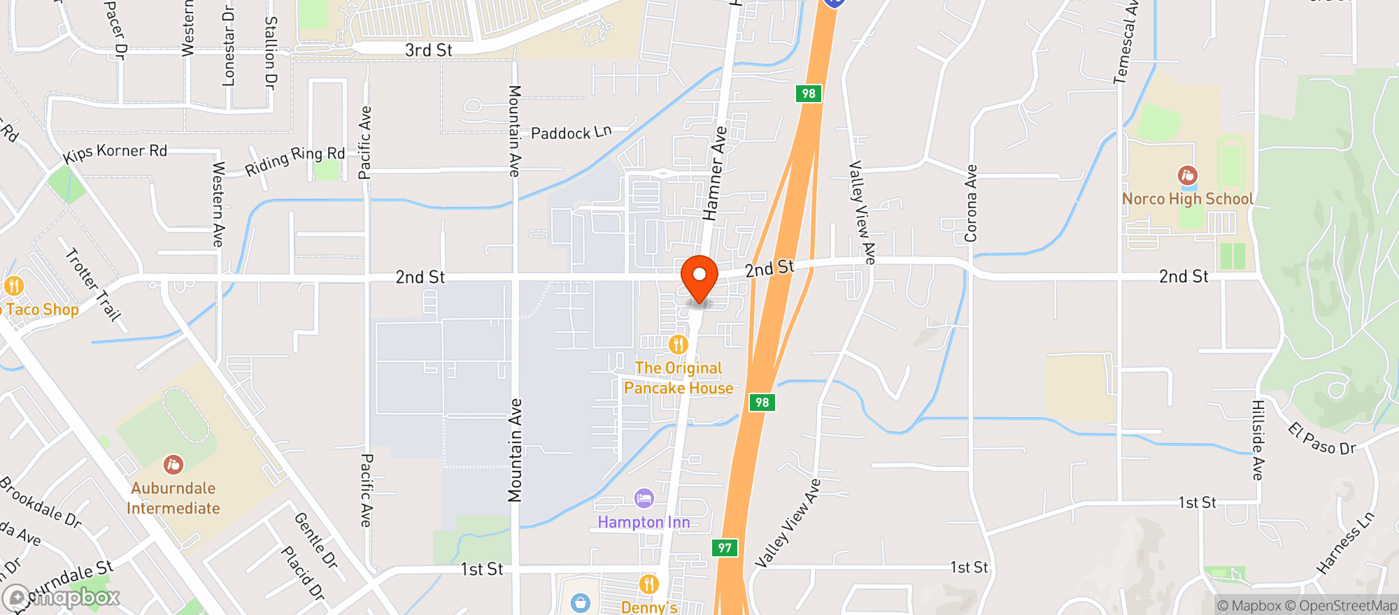 Map showing Slicks Billiards