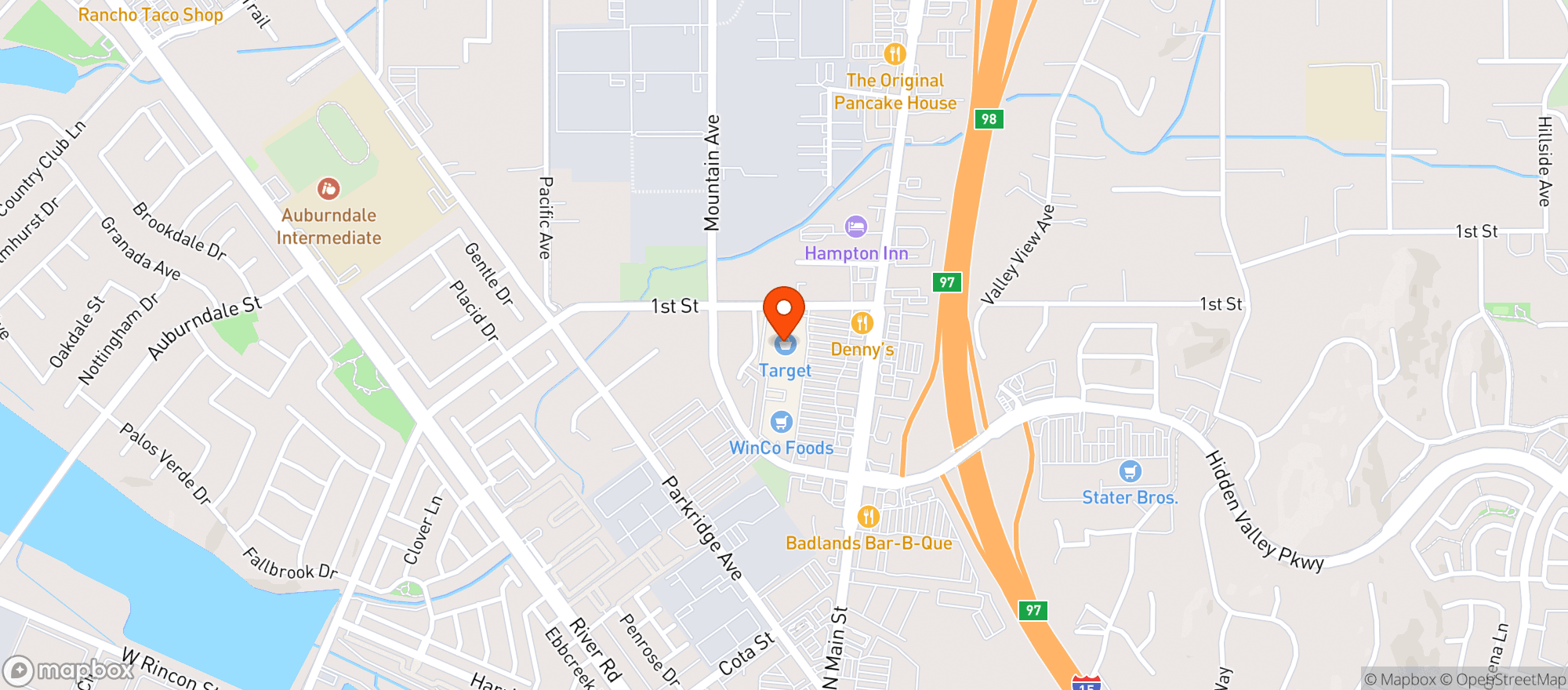 Map showing Target