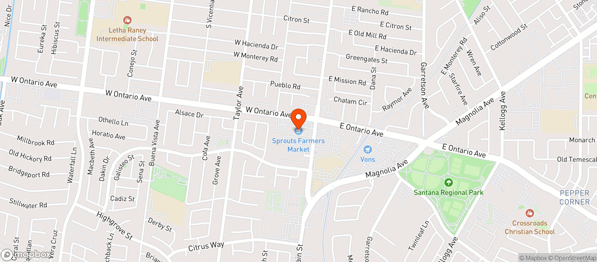 Map showing Sprouts Farmers Market