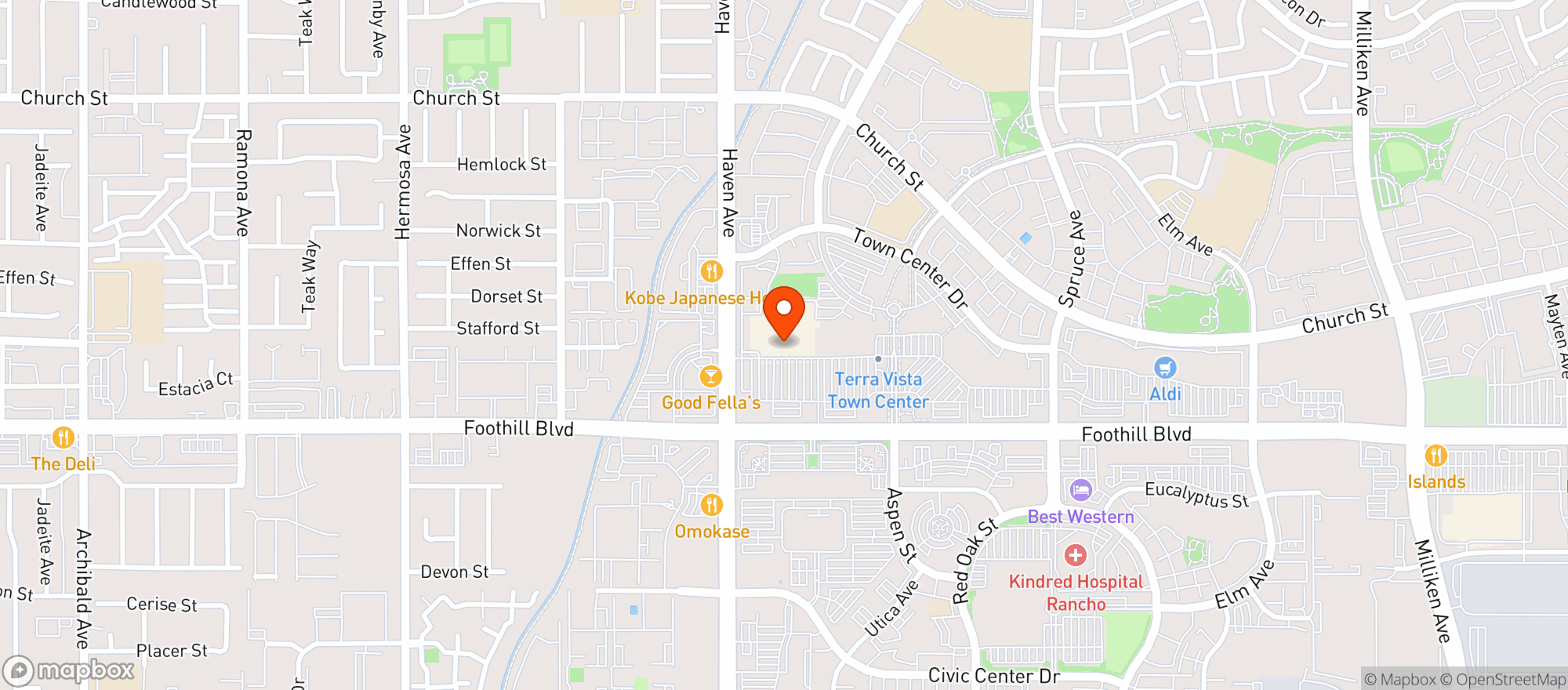 Map showing Target