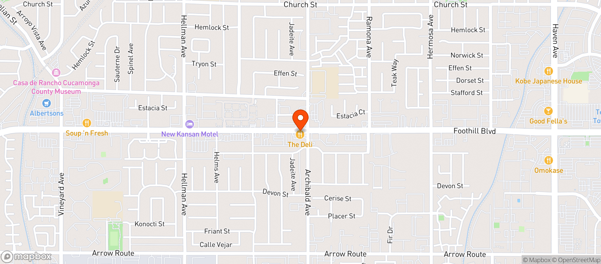 Map showing Carls Liquor Market