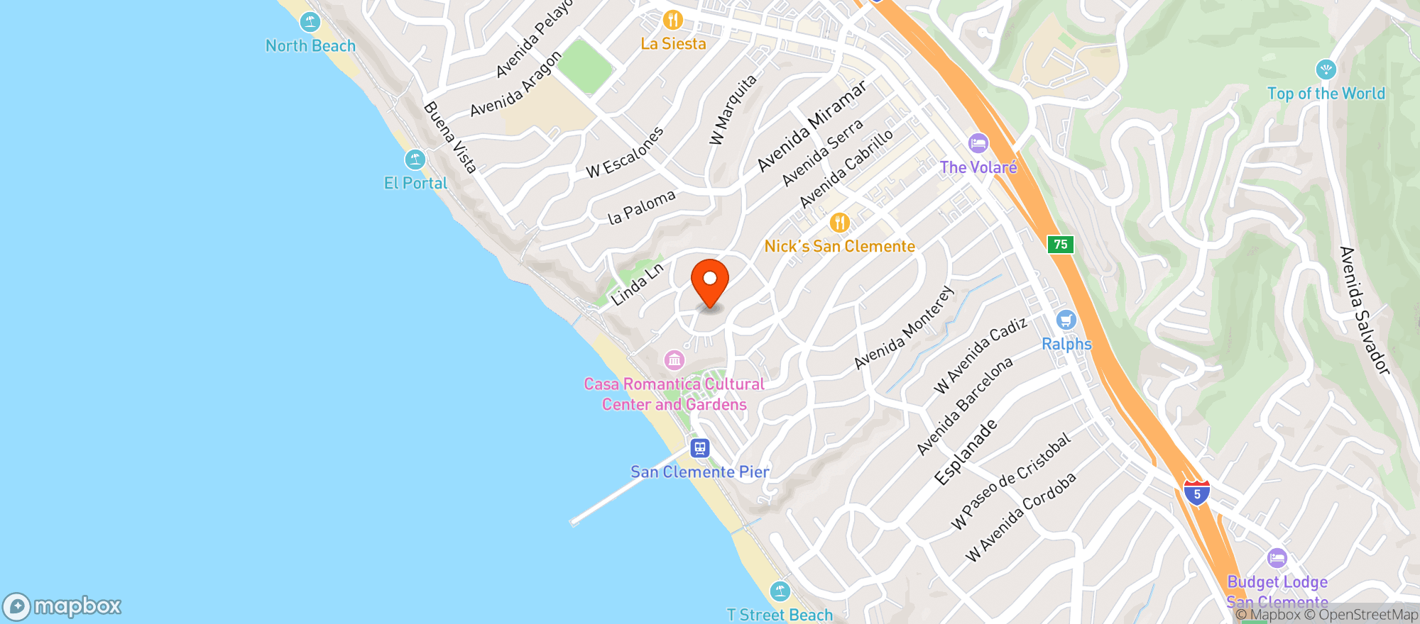 Map showing Hobnob Haus