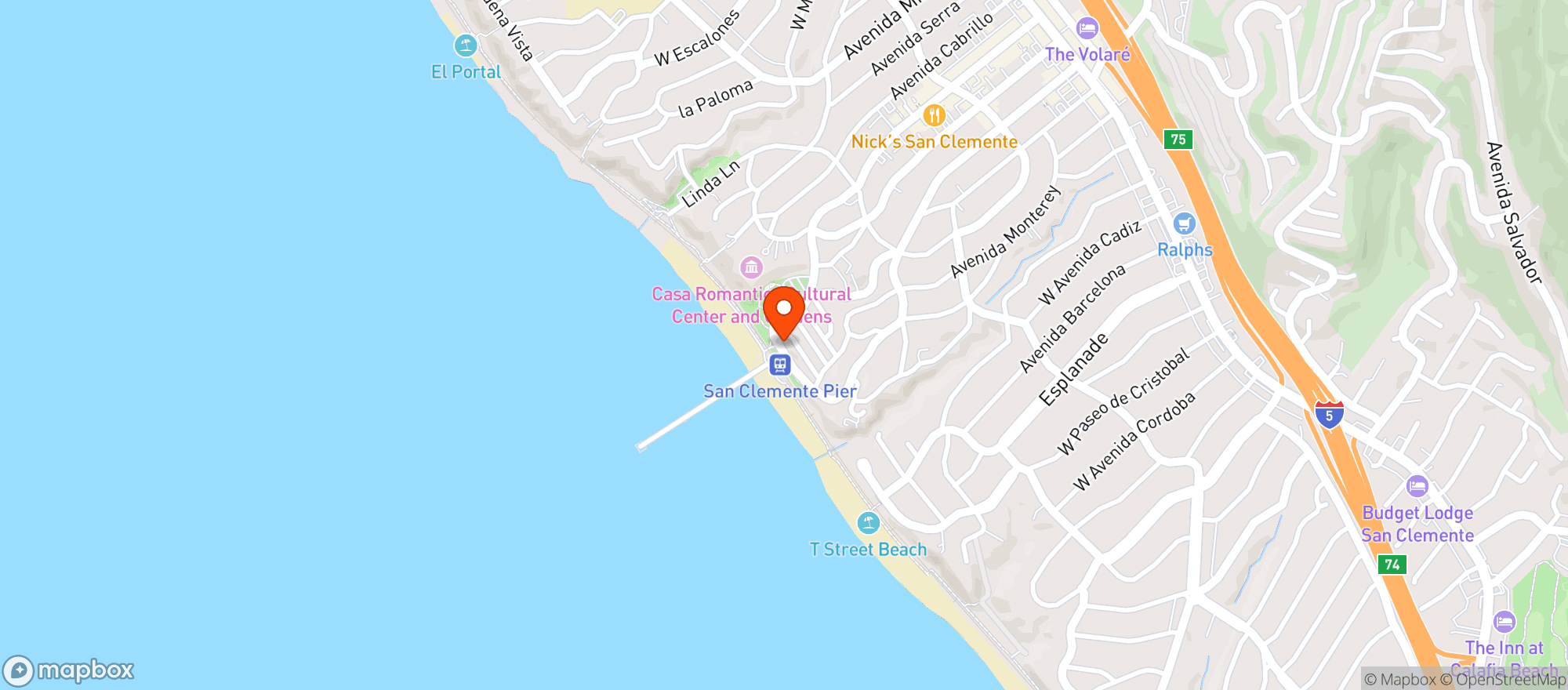 Map showing Pier Market