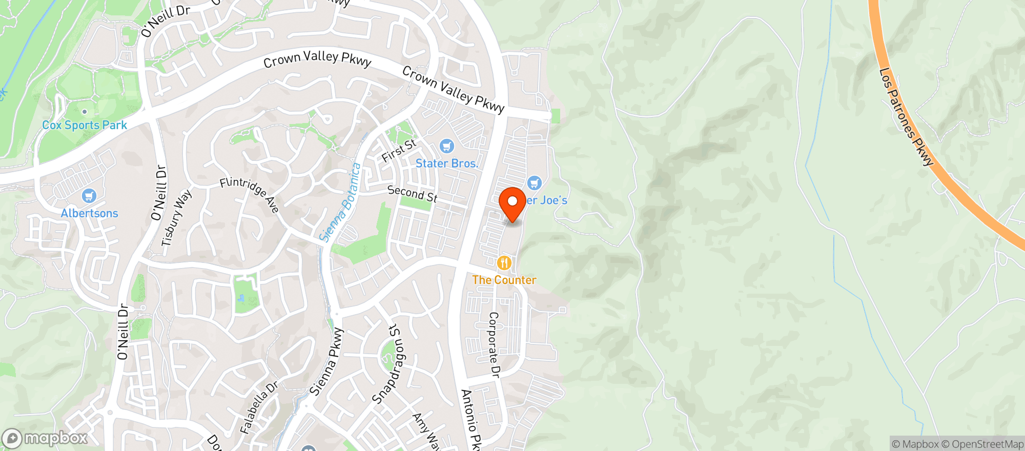Map showing BevMo
