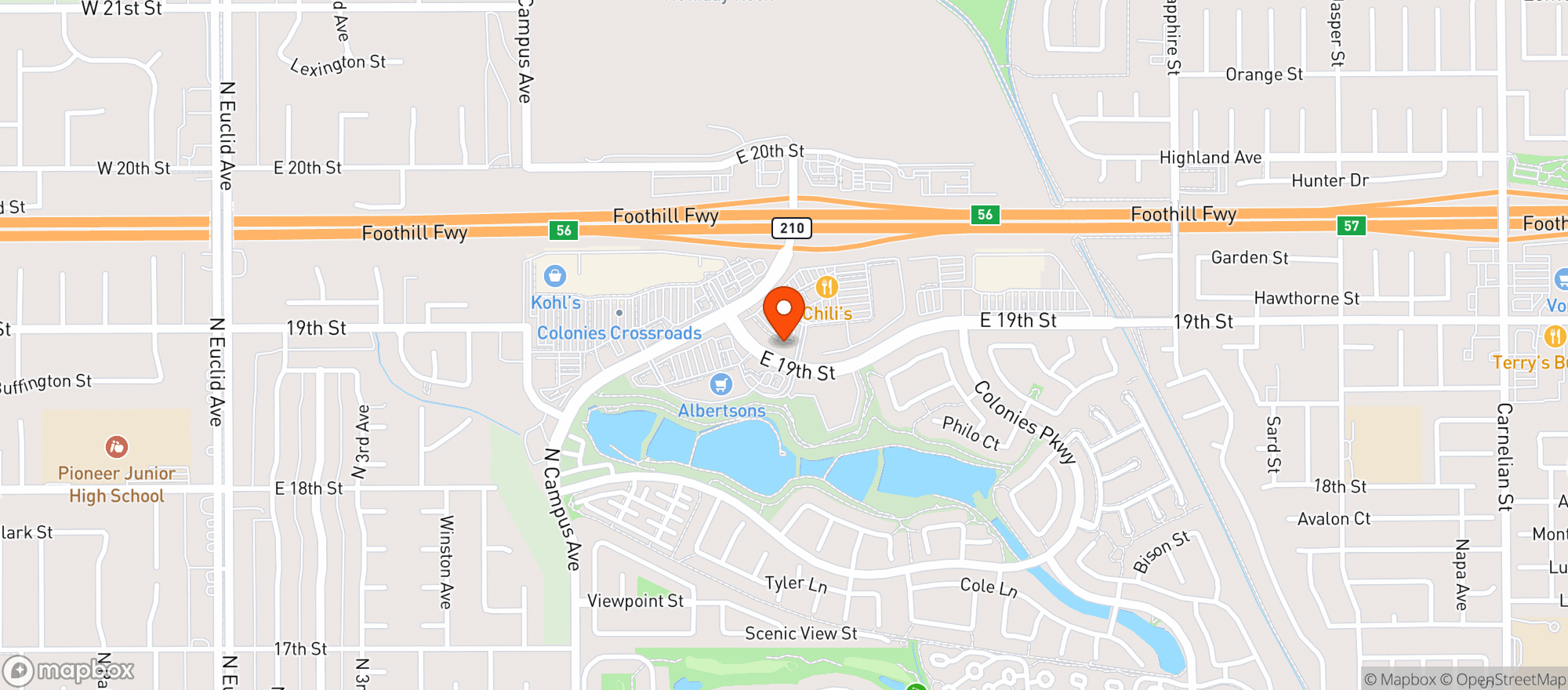 Map showing BevMo