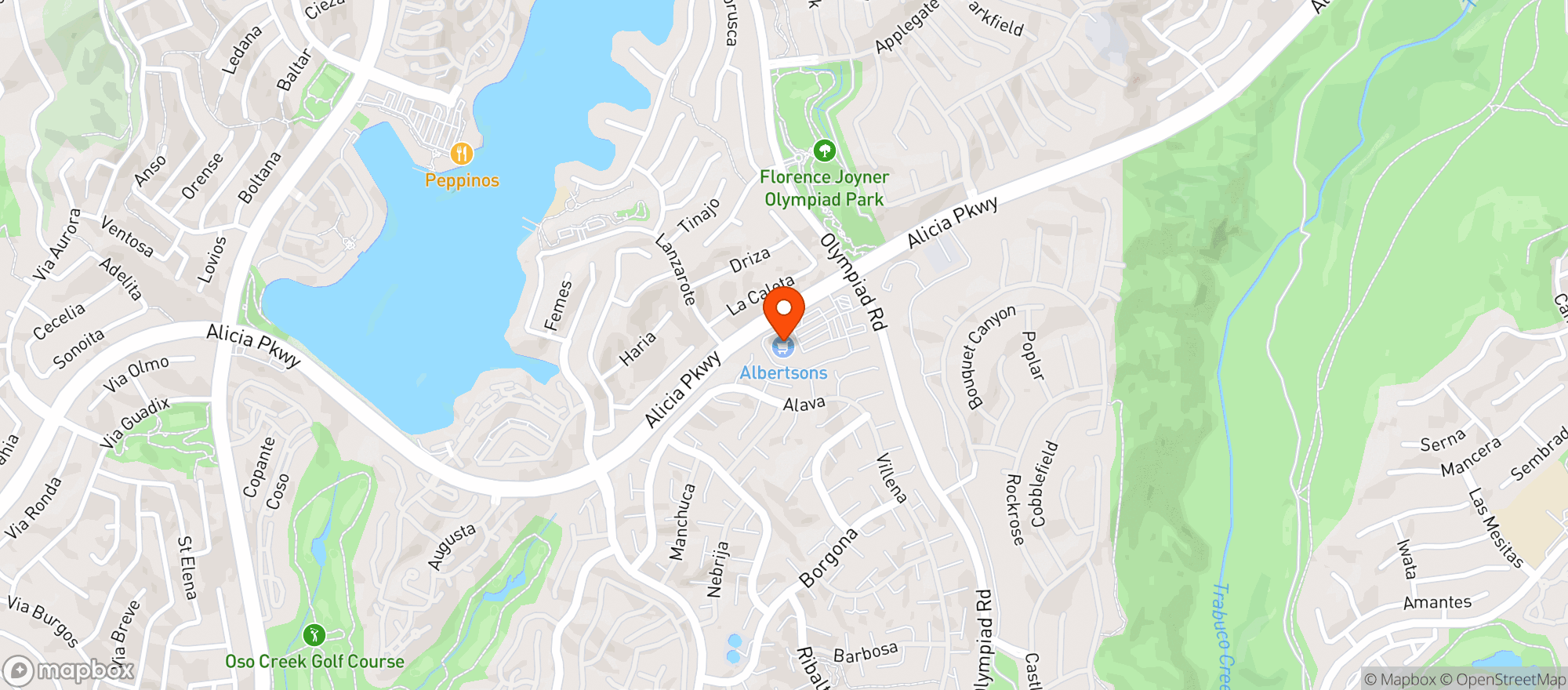 Map showing Albertsons