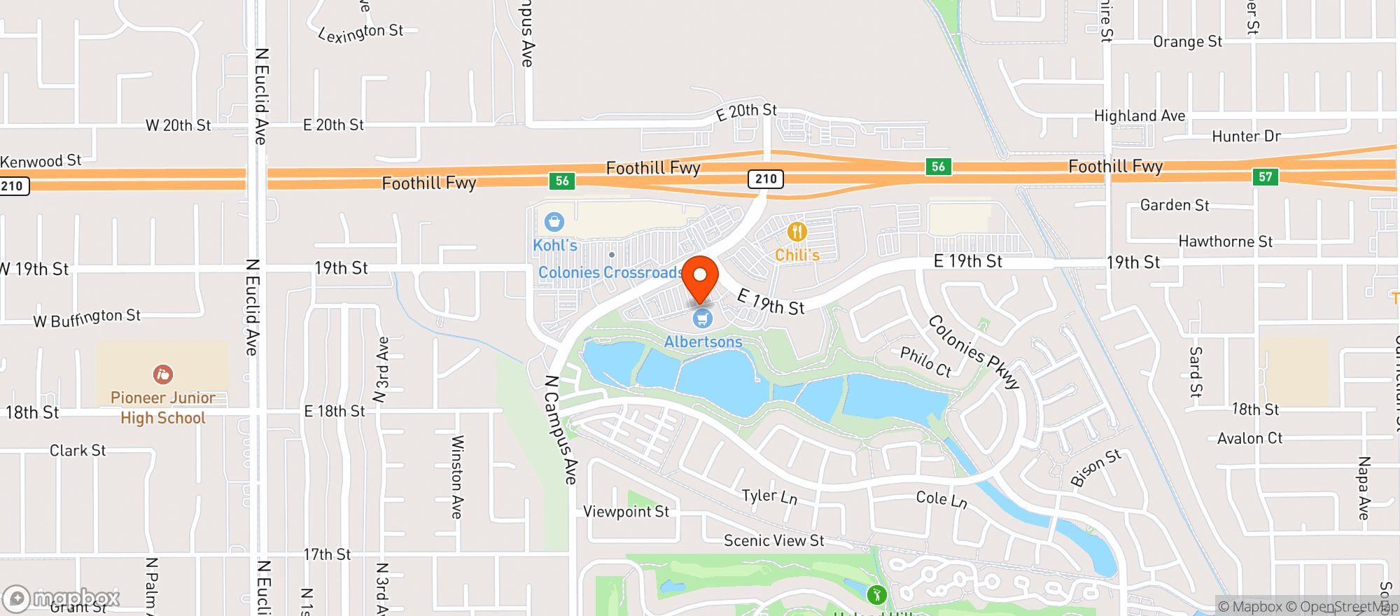 Map showing Albertsons