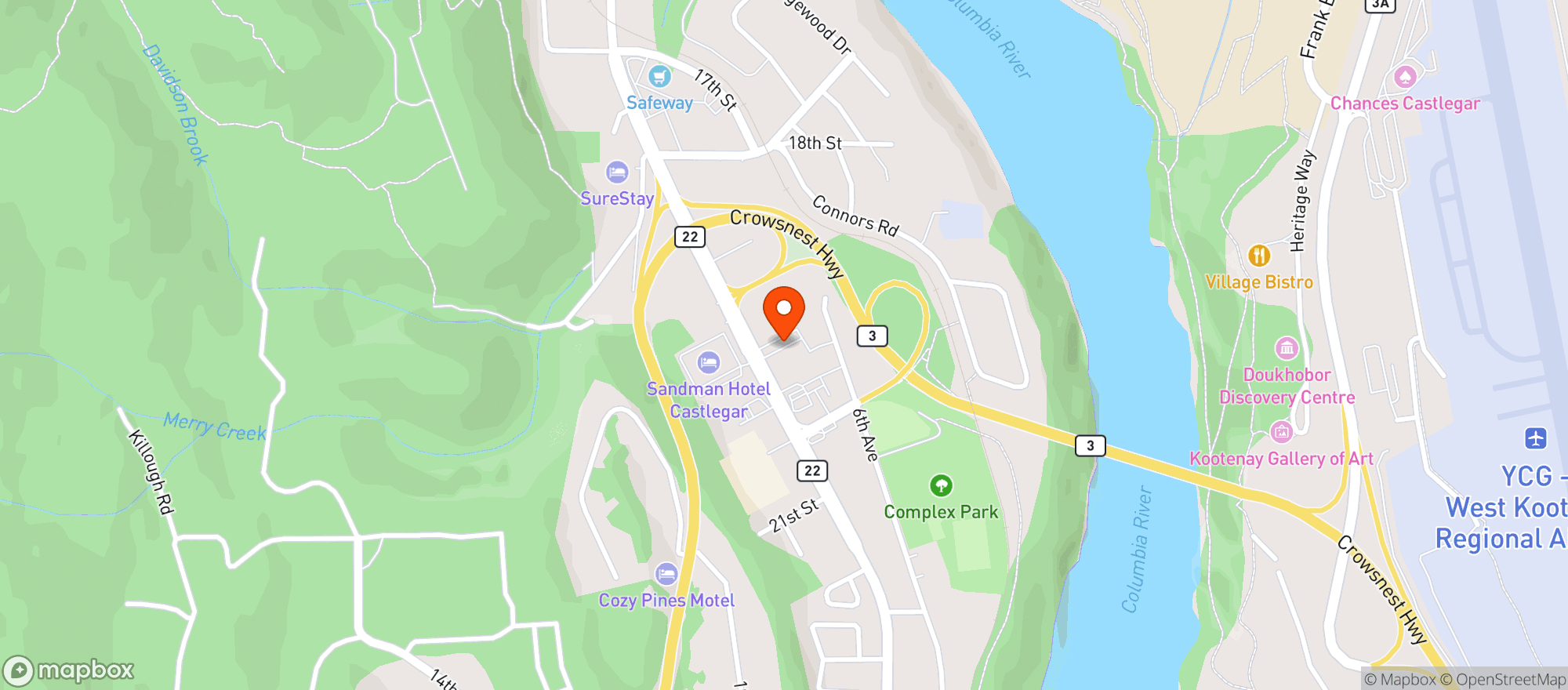 Map showing Uptown Centre