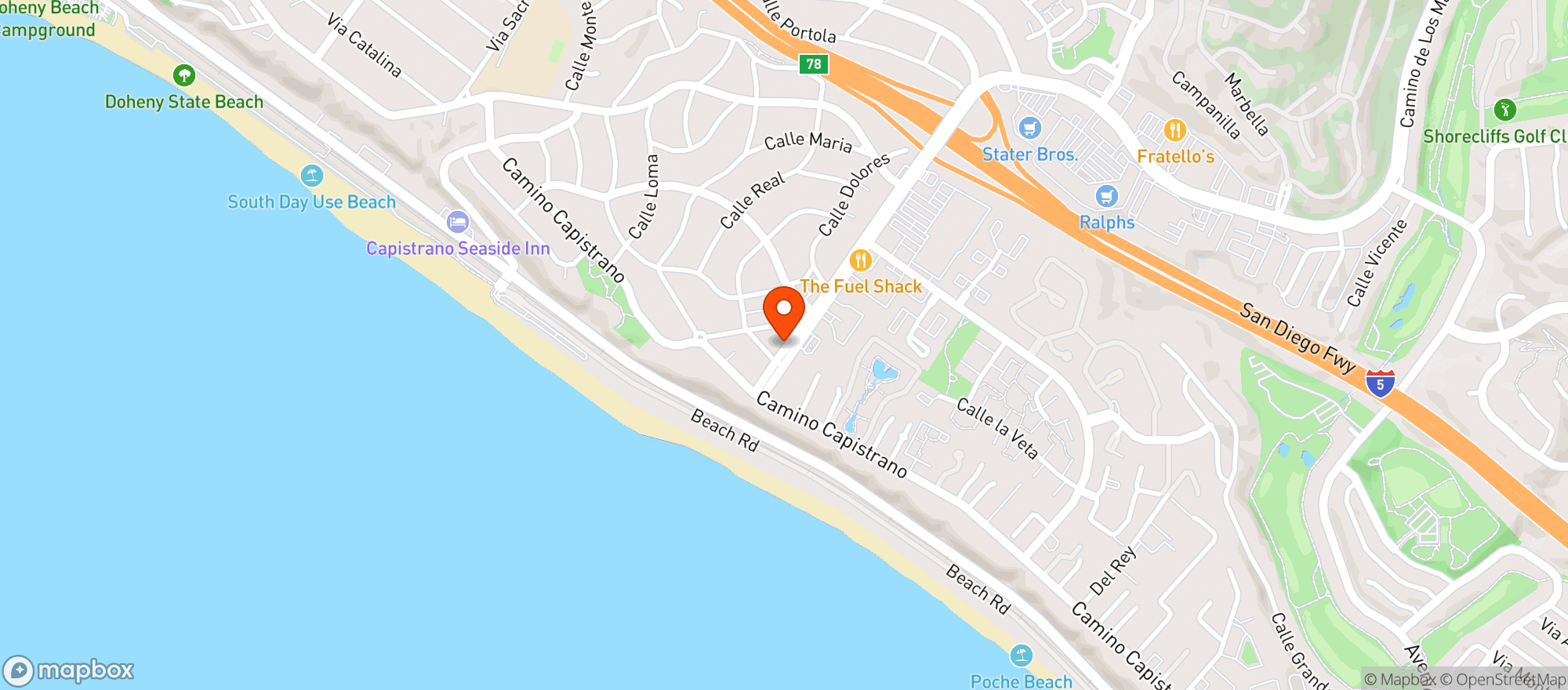 Map showing Silverado Wine & Spirits