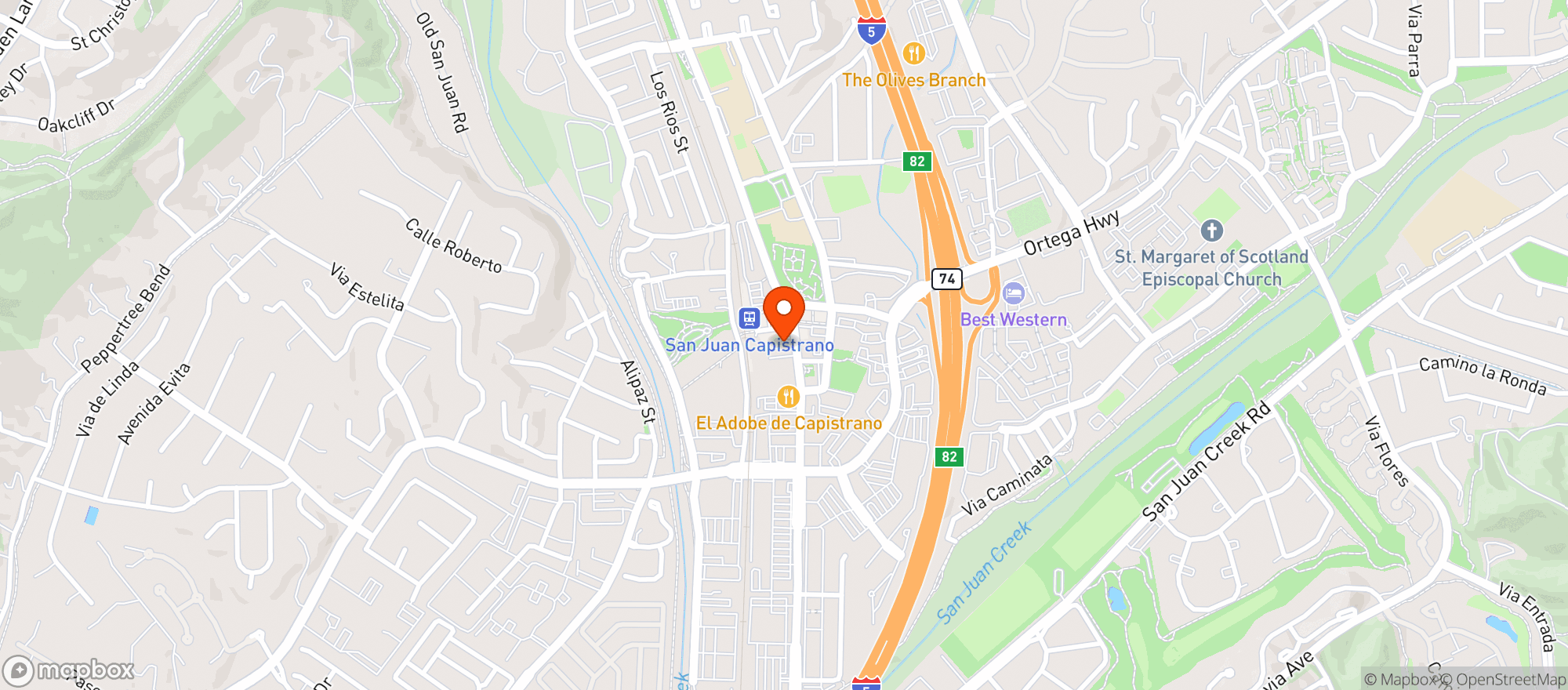 Map showing ROSEWOOD SOCIAL