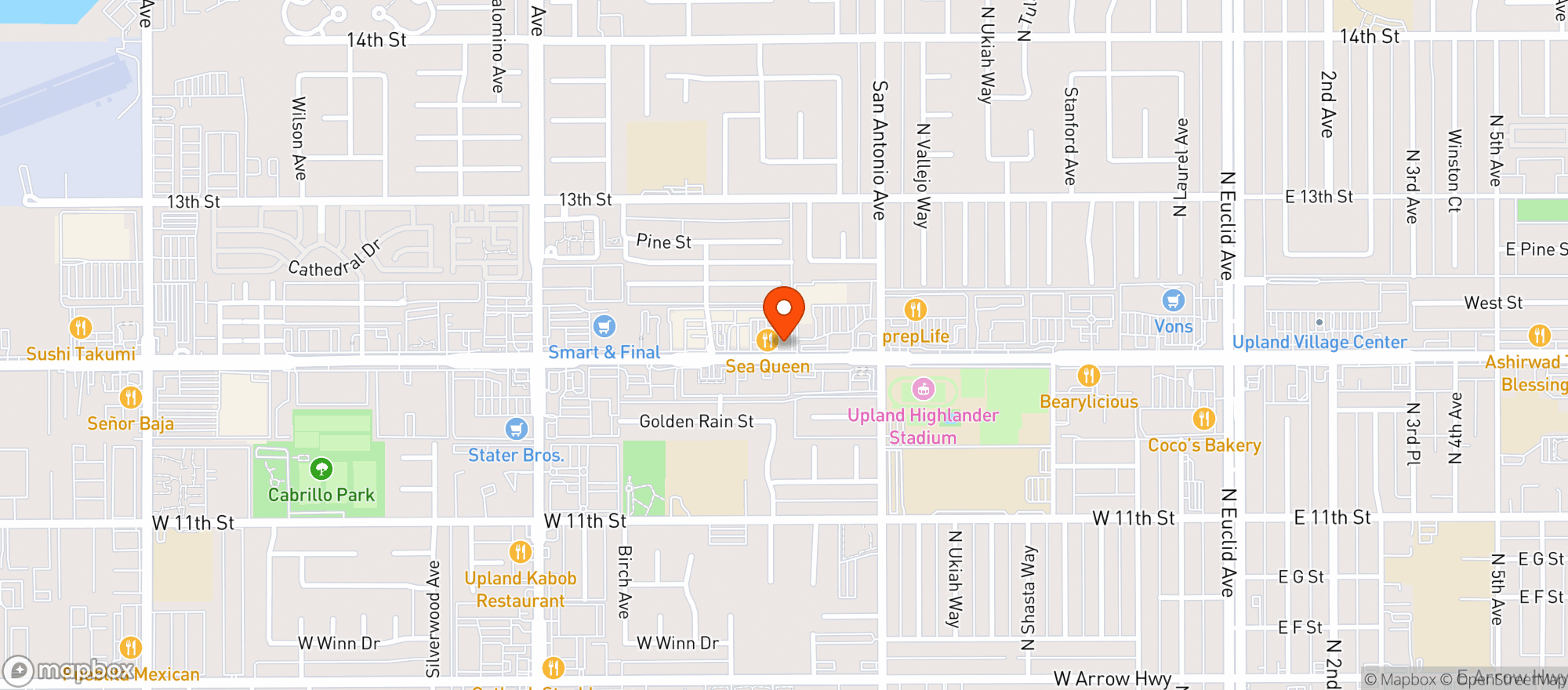 Map showing Hi Brow Lounge