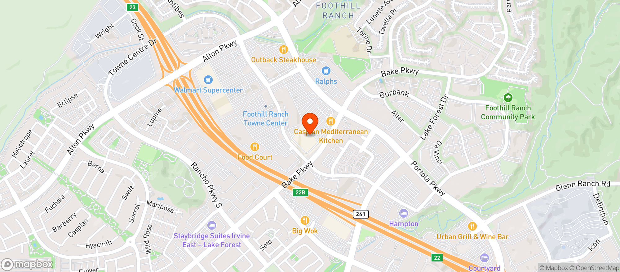Map showing Target