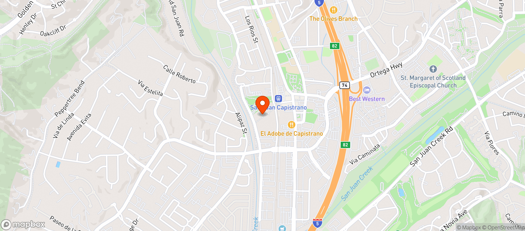 Map showing Hidden House Coffee