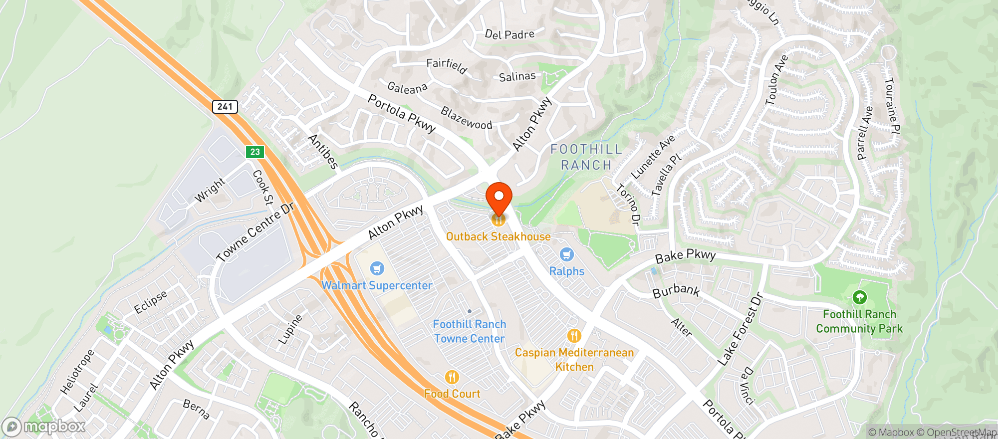Map showing Outback Steakhouse #573