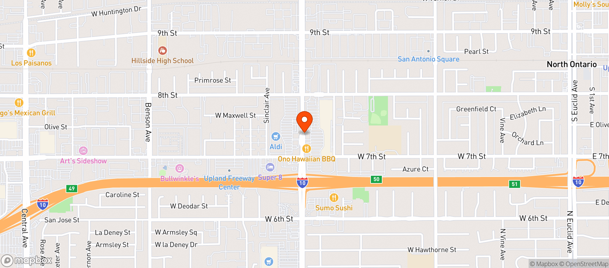 Map showing BevMo