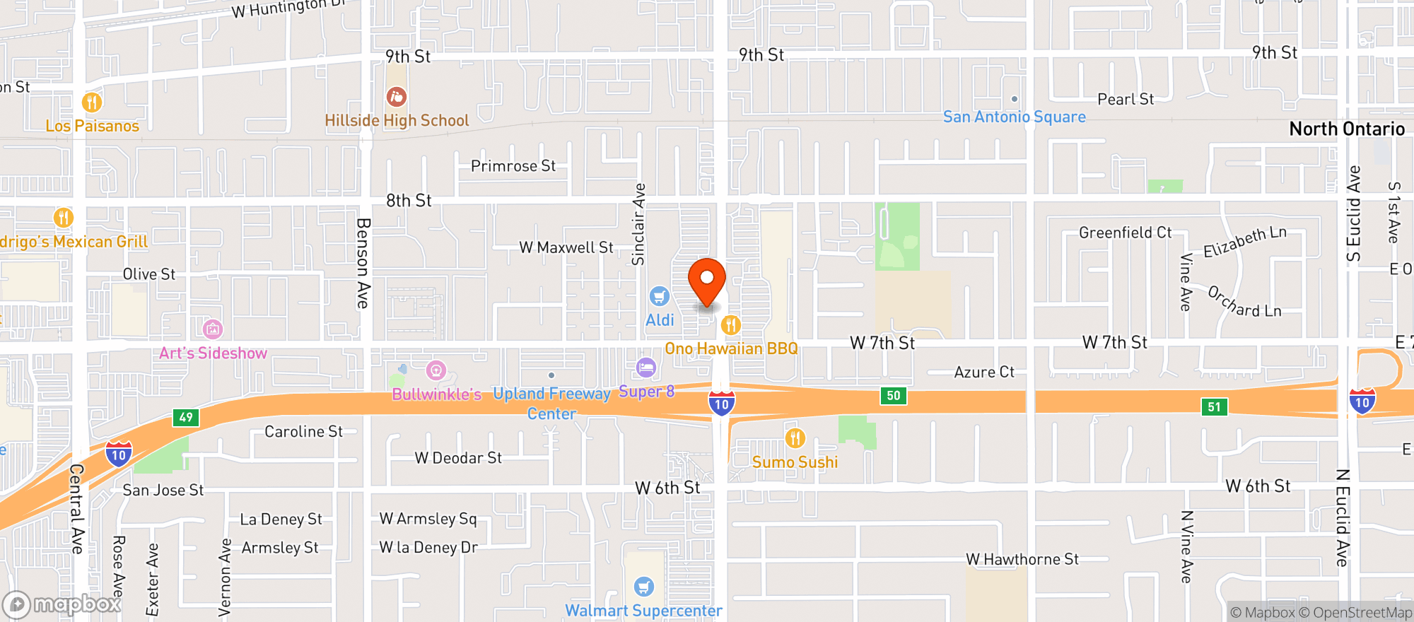 Map showing Gnc