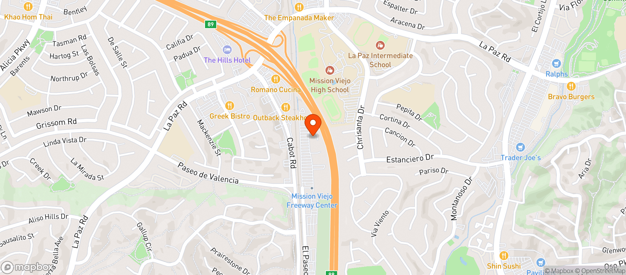 Map showing World Market Mission Viejo