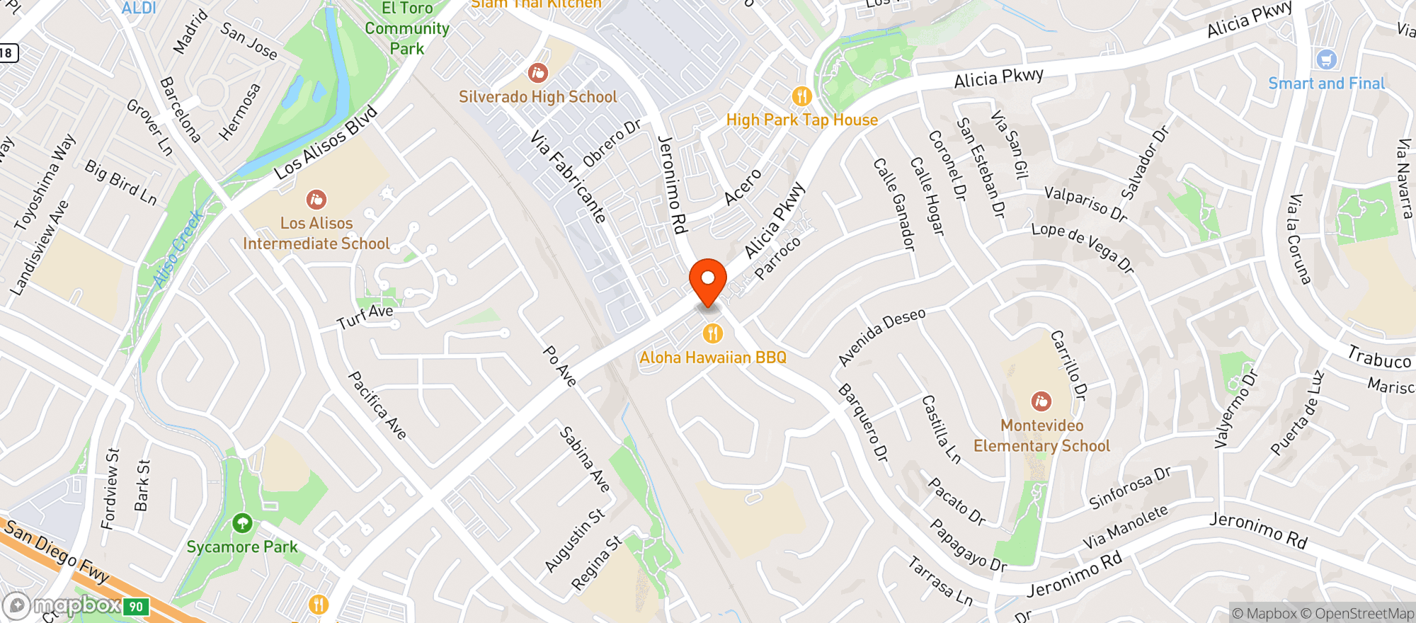 Map showing Pub Thirty Two