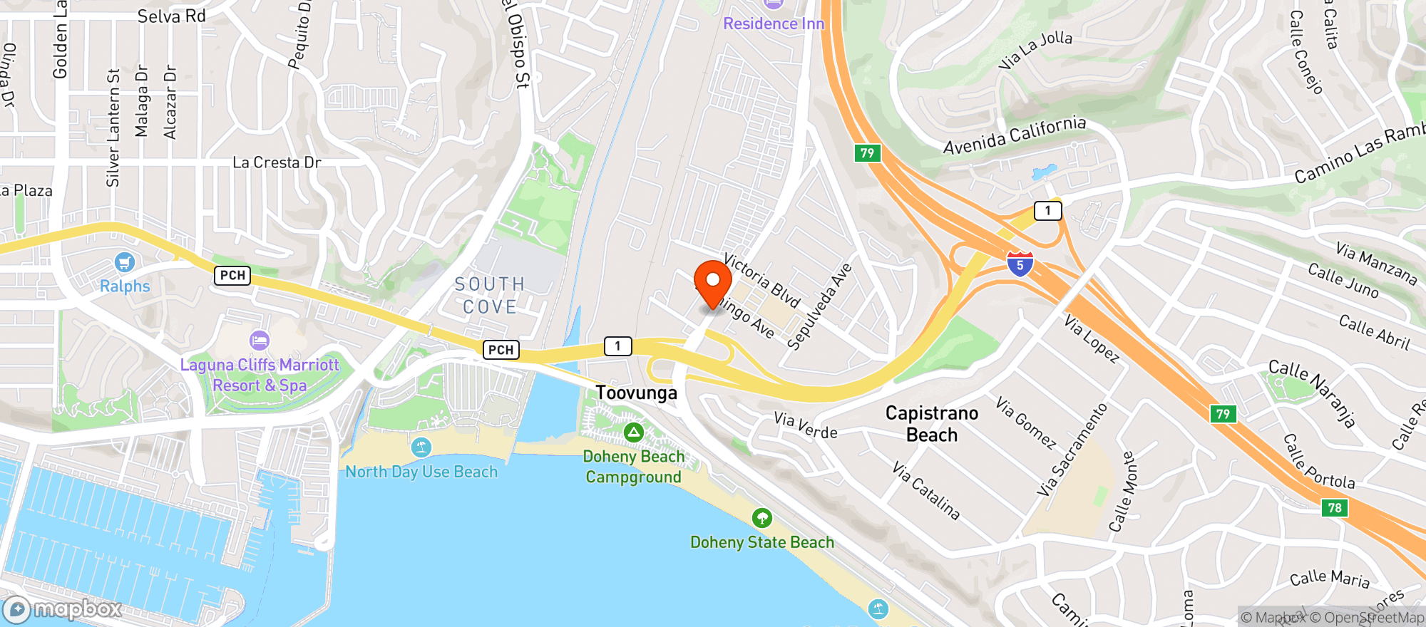 Map showing Doheny Liquor & Jr Market
