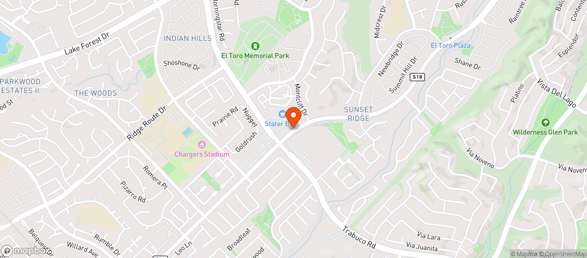 Map showing Stater Bros