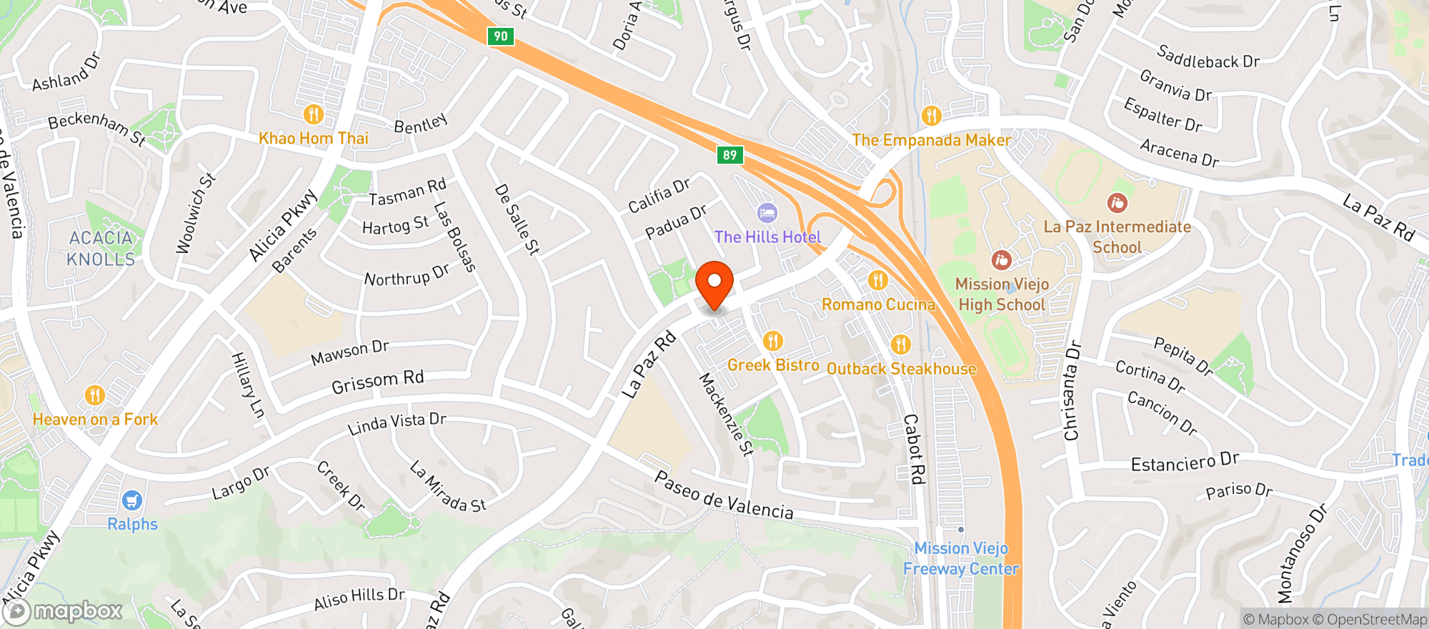 Map showing Villa Roma Restorante