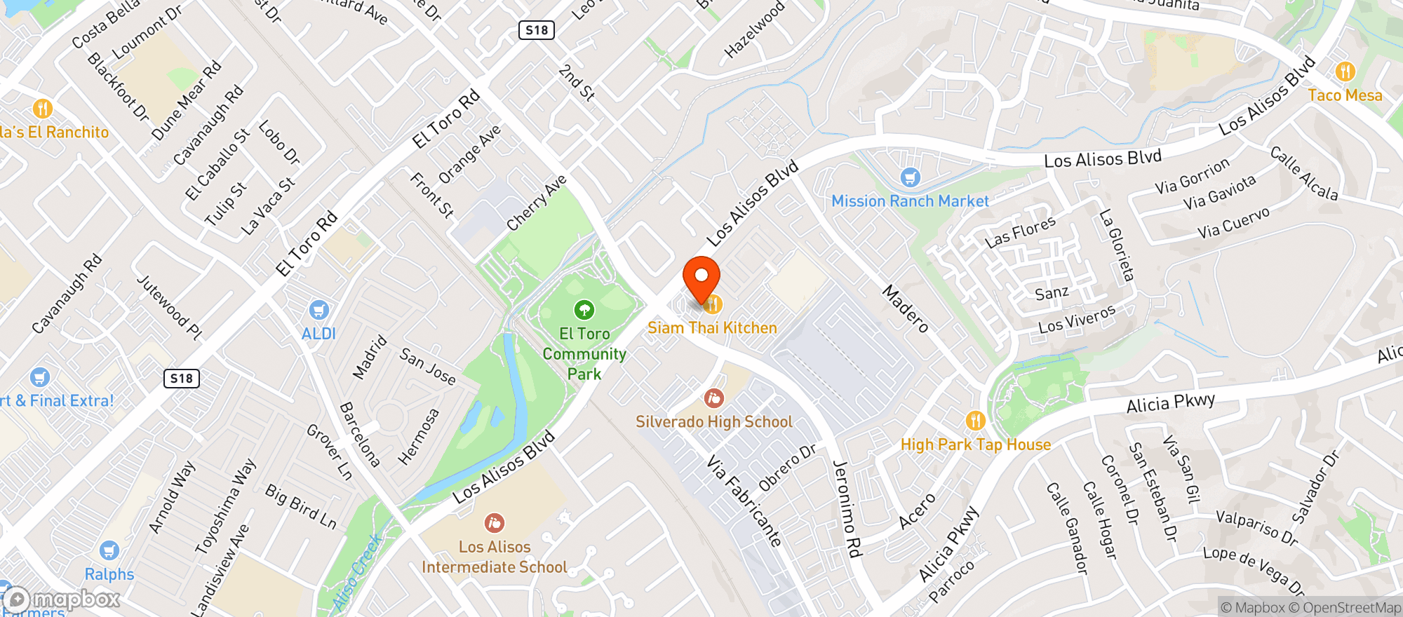 Map showing Patsys Irish Pub