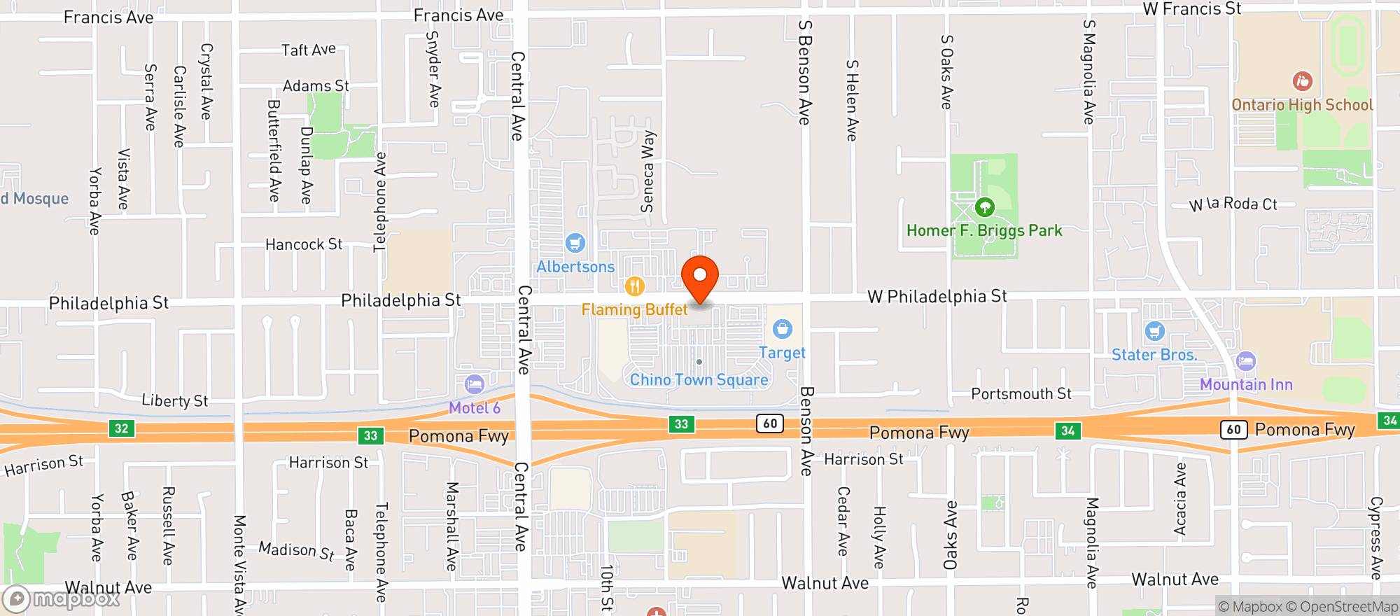 Map showing Target