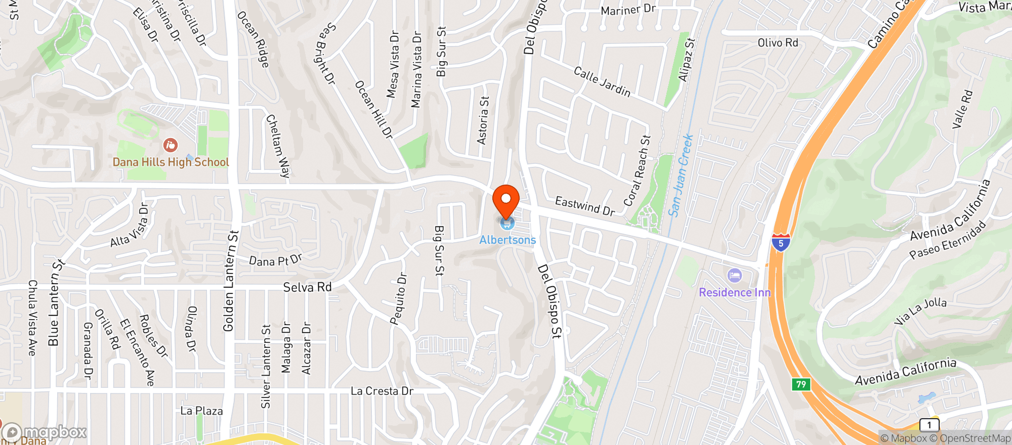 Map showing Albertsons