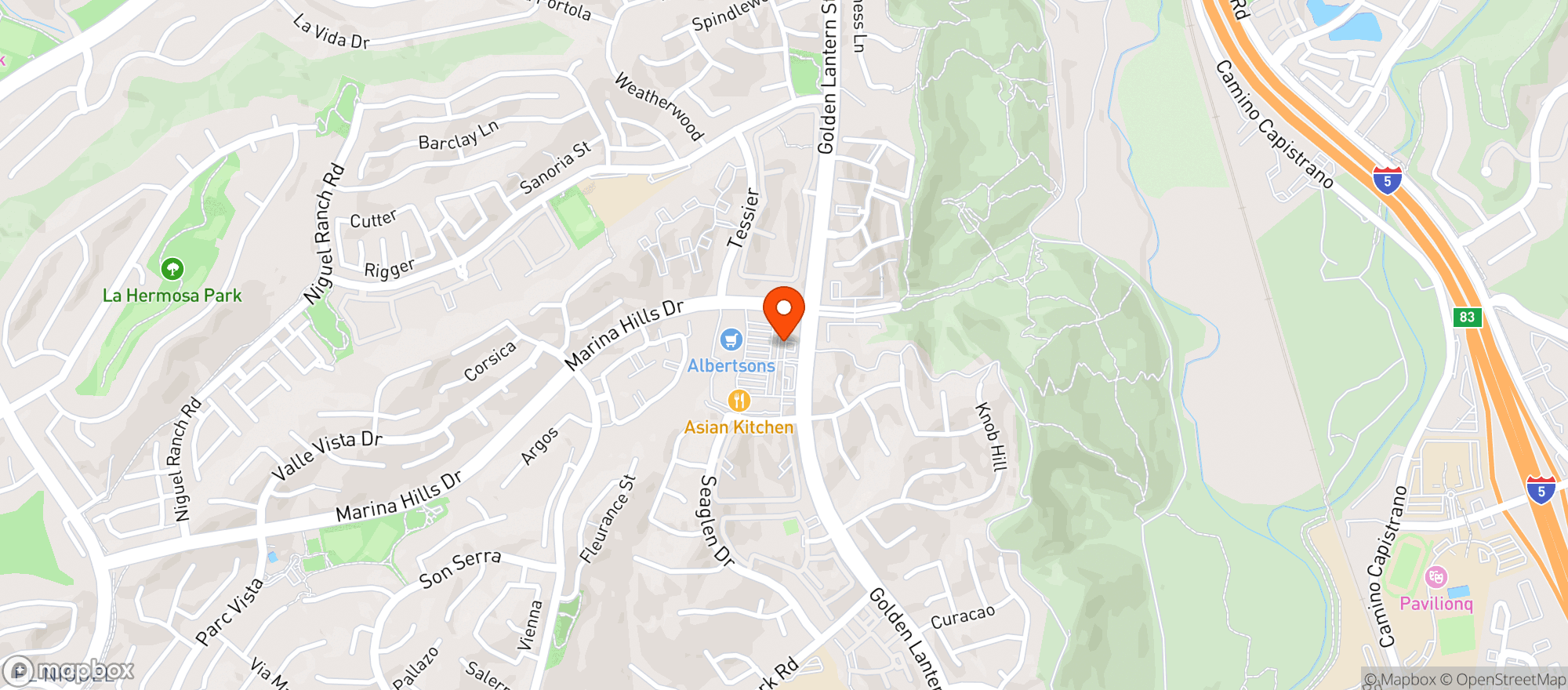 Map showing Thrive Juice Lab